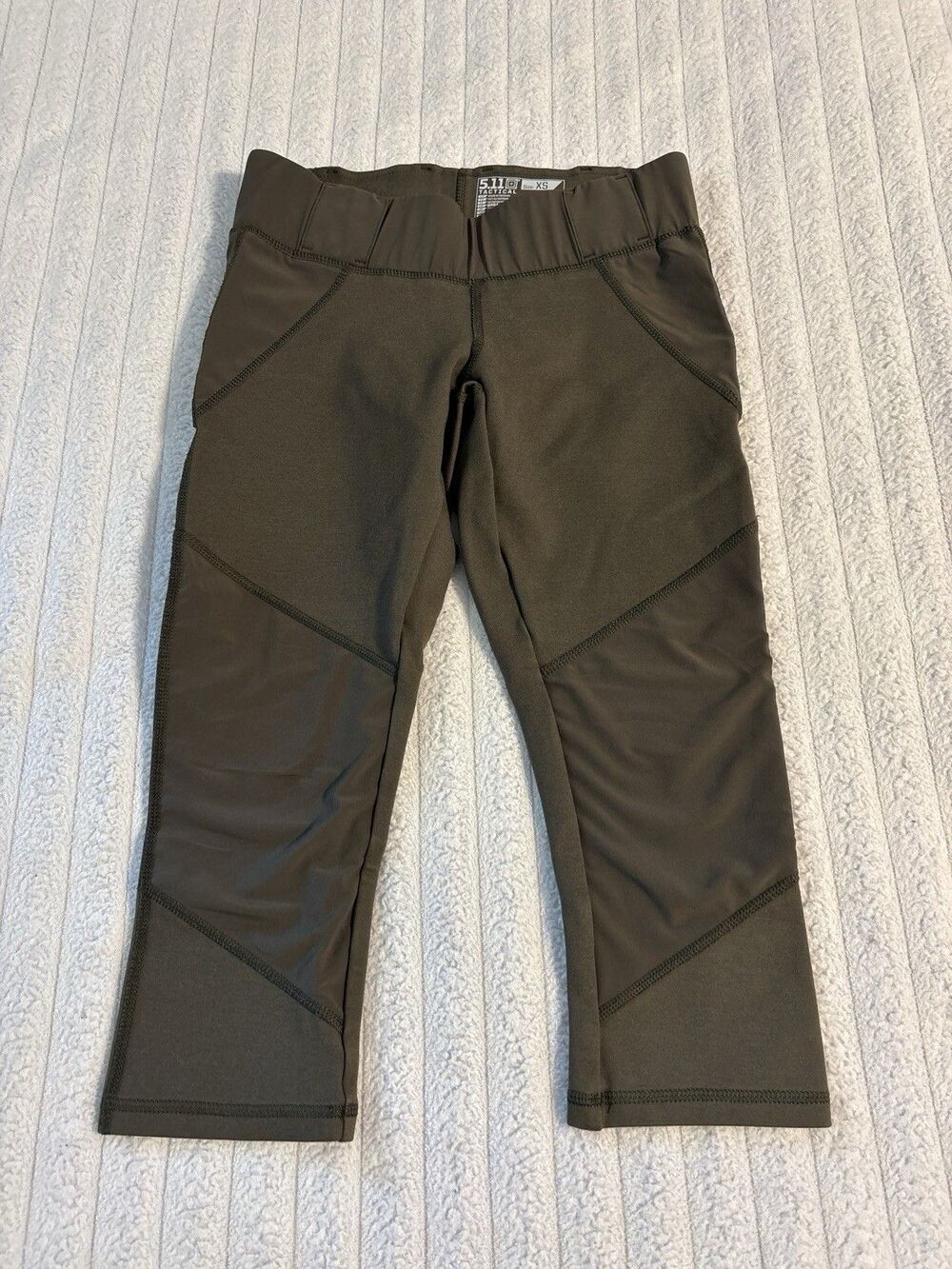 5.11 Tactical Raven Capri Leggings Womens XS olive Army Green Hiking Utility